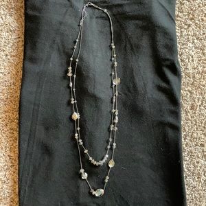 Gunmetal beaded necklace